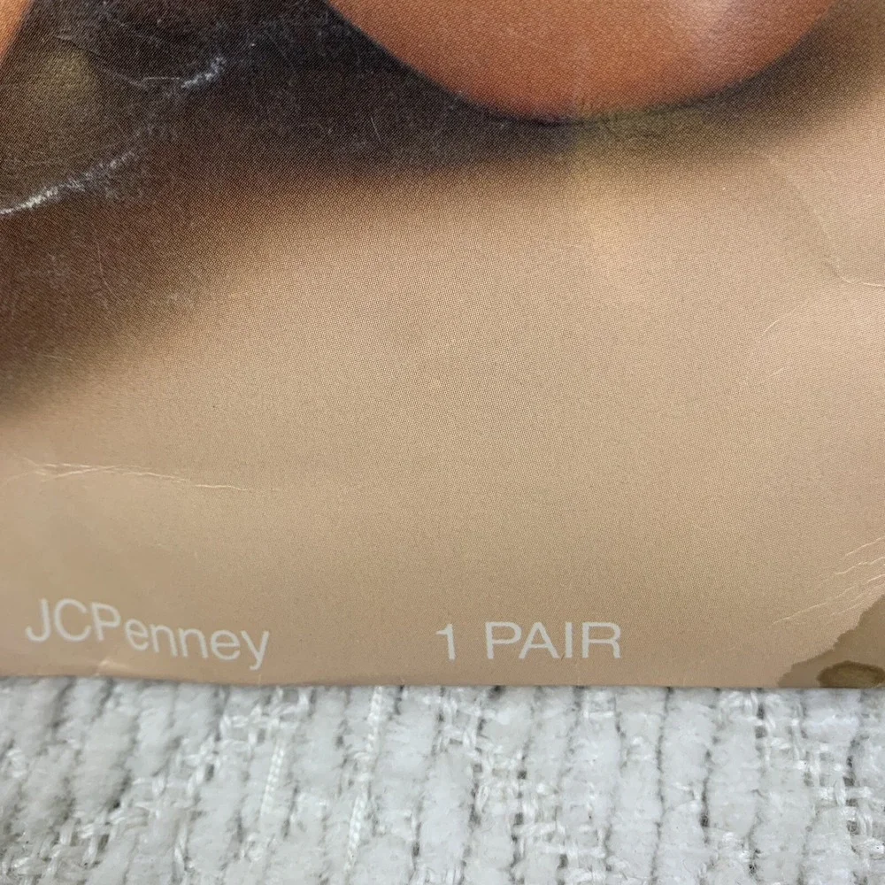 Vintage JCPenney QUEEN Short Navy Panty Hose‎ Long Wearing Sheer Toes Nude Heel